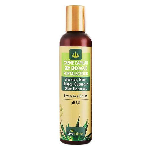 Aloe Vera Babaçu Cupuaçu Strengthening Cream Without Rinse 200ml - Livealoe - Image 2