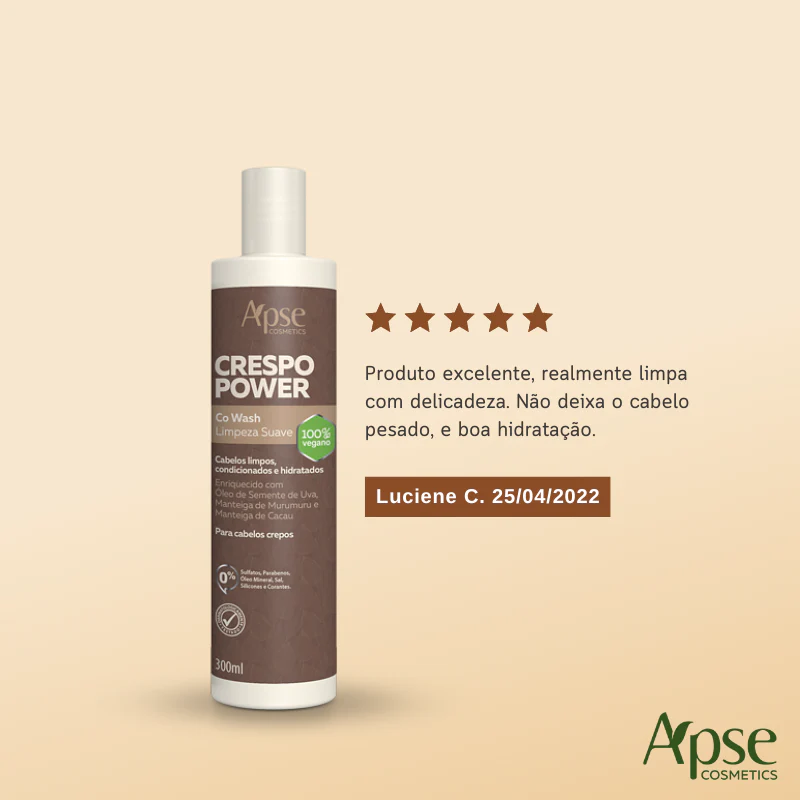 Apse Cosmetics - Power Curly Hair Kit - Co Wash, Mask, and Leave-in Cream (3 items) - Image 3
