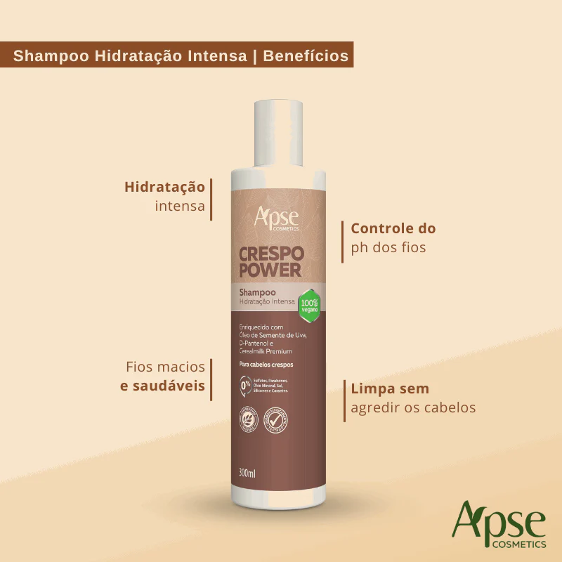 Apse Cosmetics - Power Curly Hair Kit - Shampoo, Conditioner, Leave-in Cream, and Finishing Spray (4 ITEMS) - Image 2
