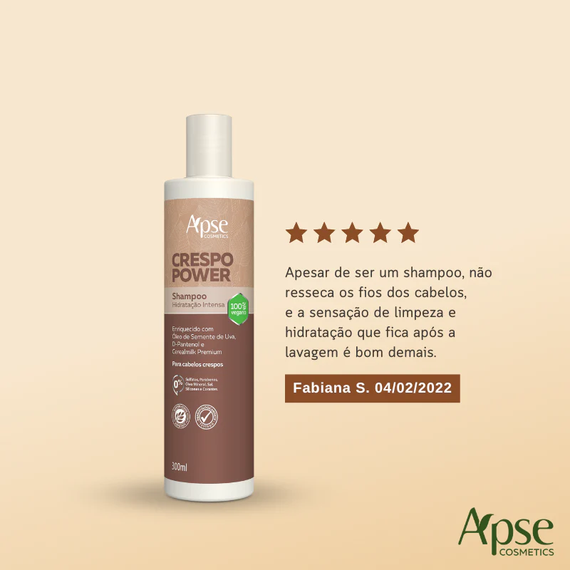 Apse Cosmetics - Power Curly Hair Kit - Shampoo, Mask, and Leave-in Cream (3 items) - Image 3