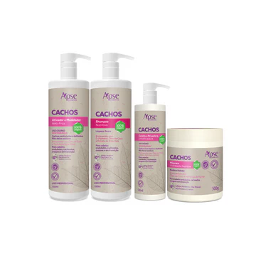 Apse Cosmetics - Curls Kit - Shampoo, Gel, Mask, and Activator (4 ITEMS)