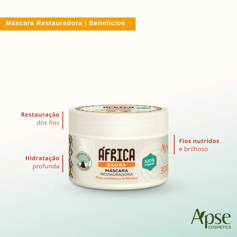 Apse Cosmetics - Africa Baobab Restorative Mask 10.58 oz - Conditioning Treatment - Image 2