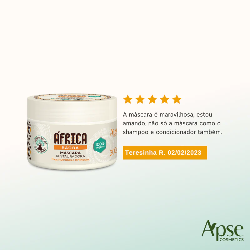 Apse Cosmetics - Africa Baobab Restorative Mask 10.58 oz - Conditioning Treatment - Image 3