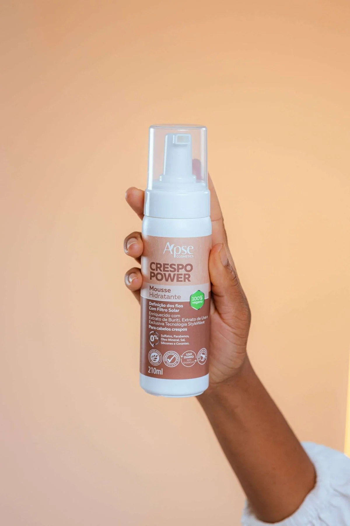 Apse Cosmetics - Curly Power Hydrating Mousse 7.1 fl oz - Conditioning Action - Image 5