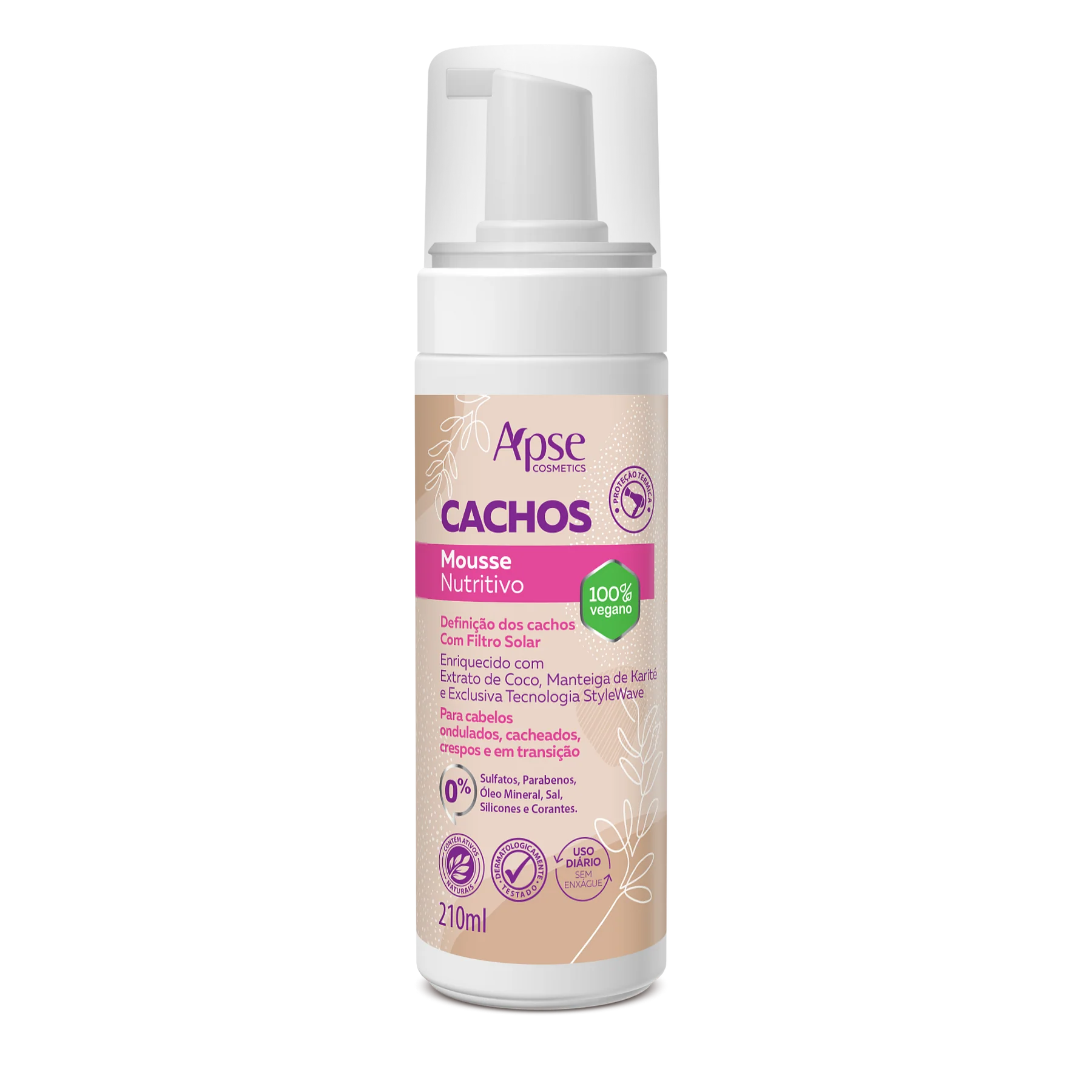 Apse Cosmetics - Nourishing Curl Mousse 7.1 fl oz - Low Poo - Conditioning Action