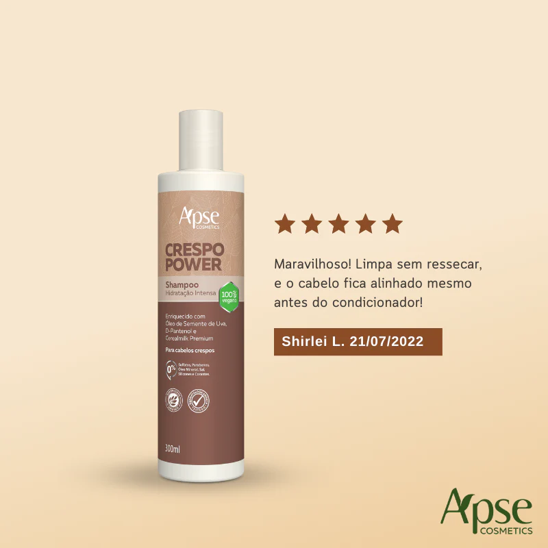 Apse Cosmetics - Power Curl Intense Hydration Shampoo 10.14 fl oz - Image 3