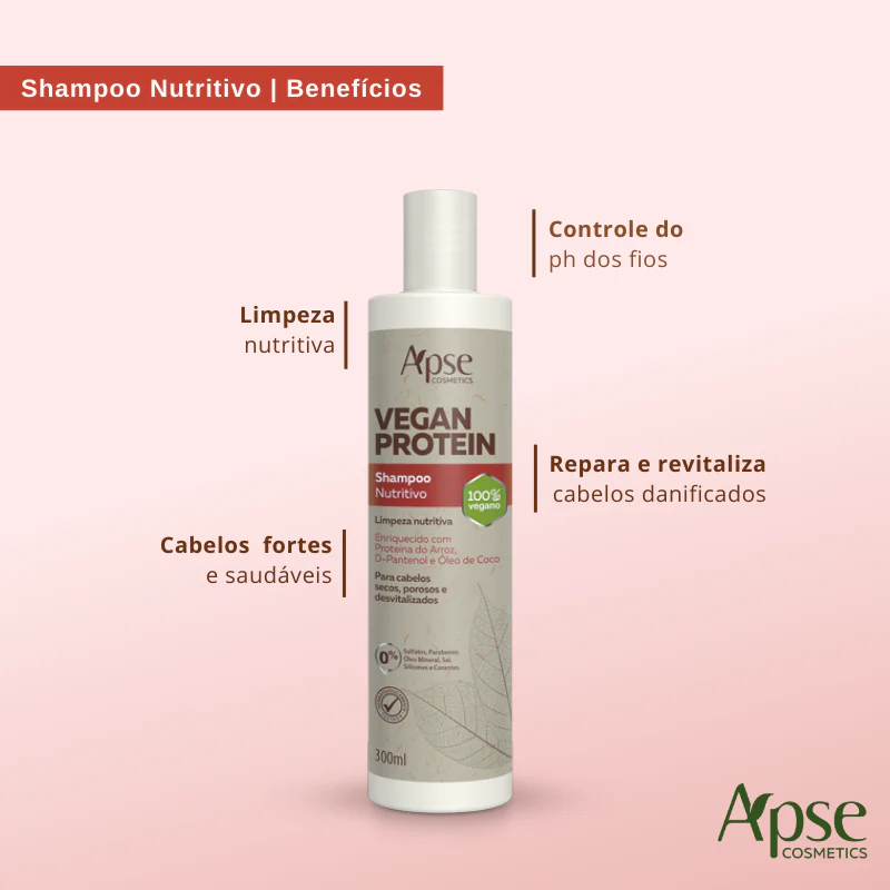 Apse Cosmetics - Nourishing Vegan Protein Shampoo 10.14 fl oz - Image 2