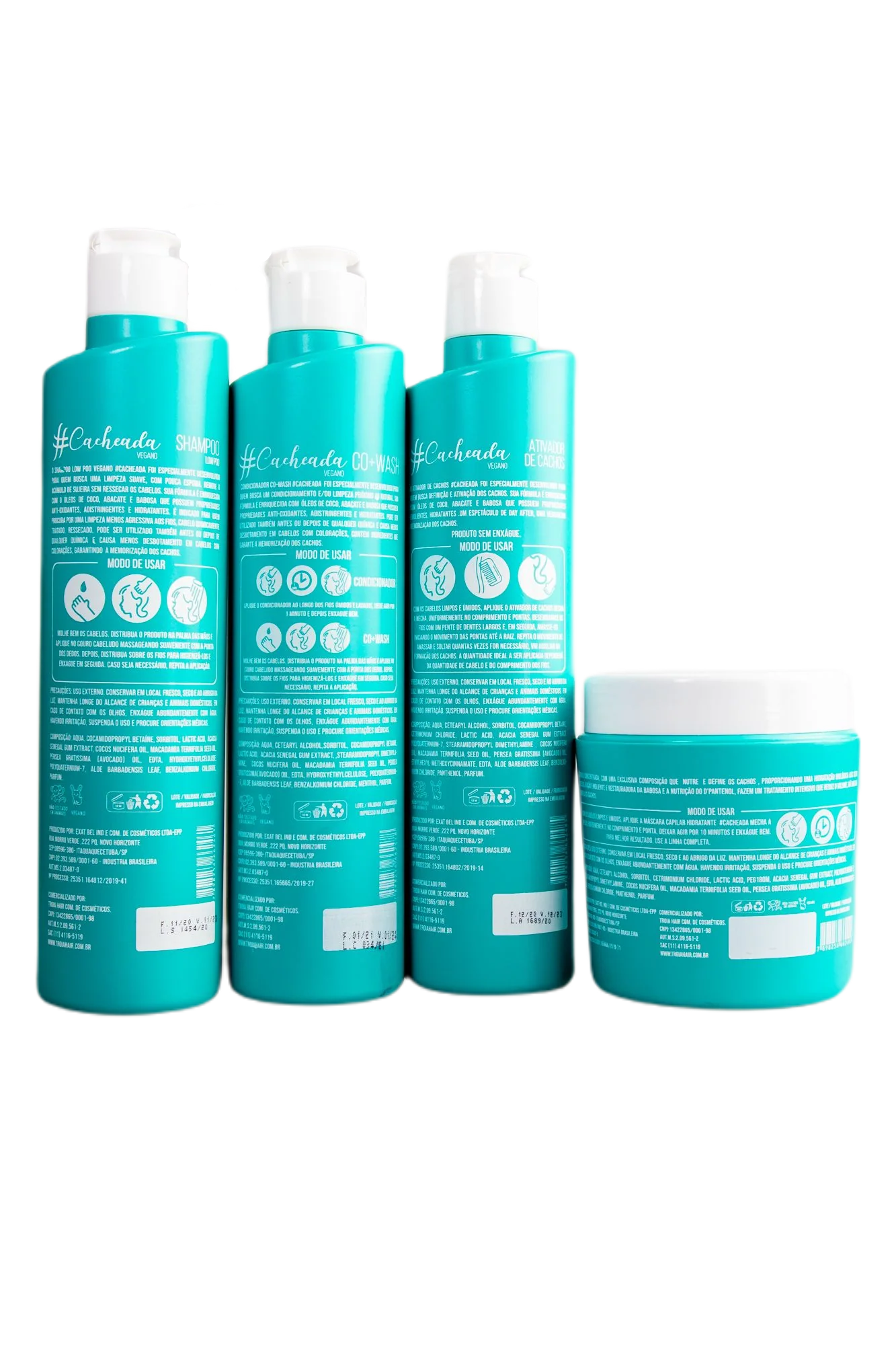 Cacheada Maintenance Home Care Curly Hair Vegan Moisturizing 4x500 - Troia Hair - Image 2