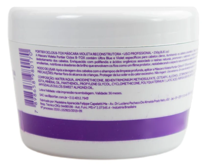 Ciclos B-Tox Volume Control Violet Shine Malleabillity Mask 250g - Portier - Image 3