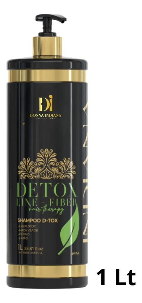 Donna Indiana Shampoo Detox LINE-FIBER Hair Therapy 1 Lt - Queen Care