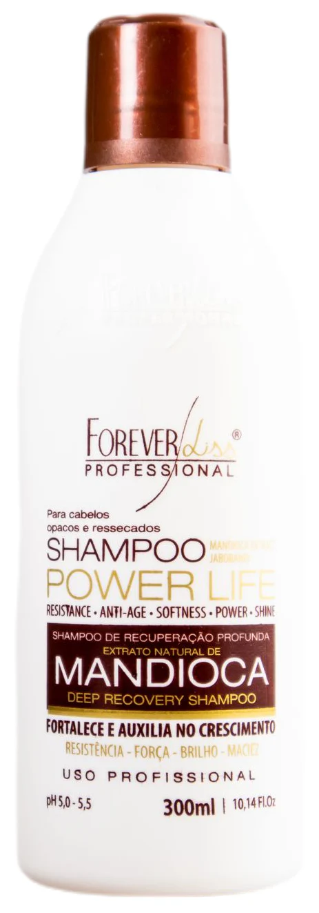 Cassava Jaborandi Deep Hair Recovery Shampoo Power Life 300ml - Forever Liss - Image 2