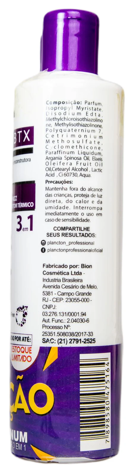 Formol Free Volume Reduction Deep Hair Mask Platinum Blond 2x250ml - Plancton Professional - Image 3