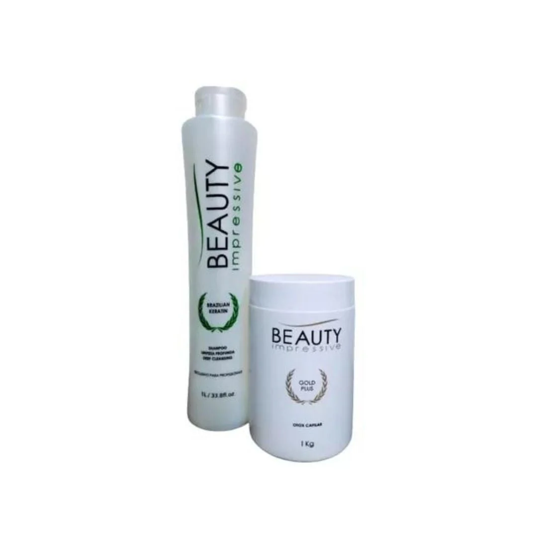 Gold Plus Otox Deep Hair Mask Straightening Alignment Kit 2x1 - Beauty Impressive - Now with Gold-infused Formula
