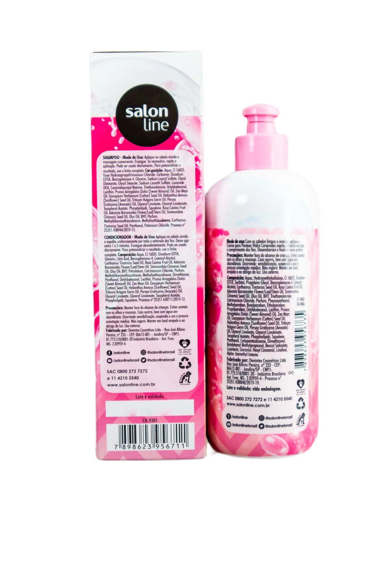 Salon Line Hydra Vegetable Ceramides Brightness Strenght Treatment Kit 3x300ml - Image 2