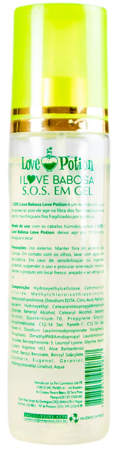 Aloe Vera I Love Babosa SOS Gel Hair Restoration Treatment 200ml - Love Potion - Image 2