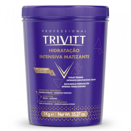 Blondes Trivitt Moisturizing Violet Tinting Mask 1Kg - Itallian Hair Tech - Image 2
