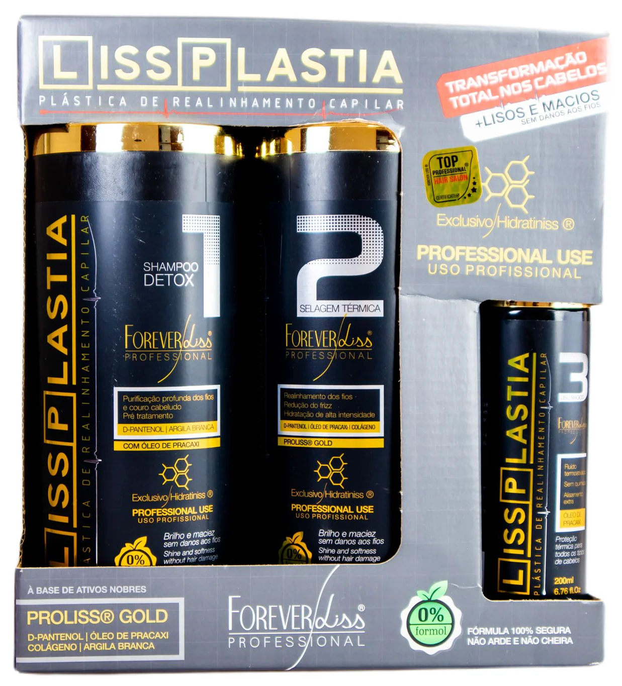 Lissplastia Capillary Realignment Hair Treatment 3 Products - Forever Liss - Image 2