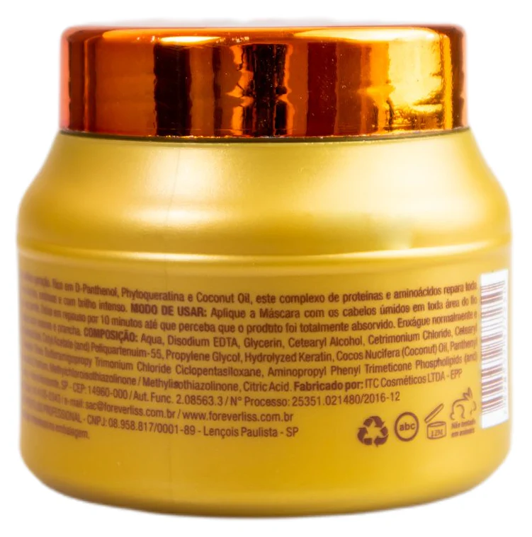 Moisturizing Shine Varnish Bath Moisturizing Mask 250g - Forever Liss - Image 3