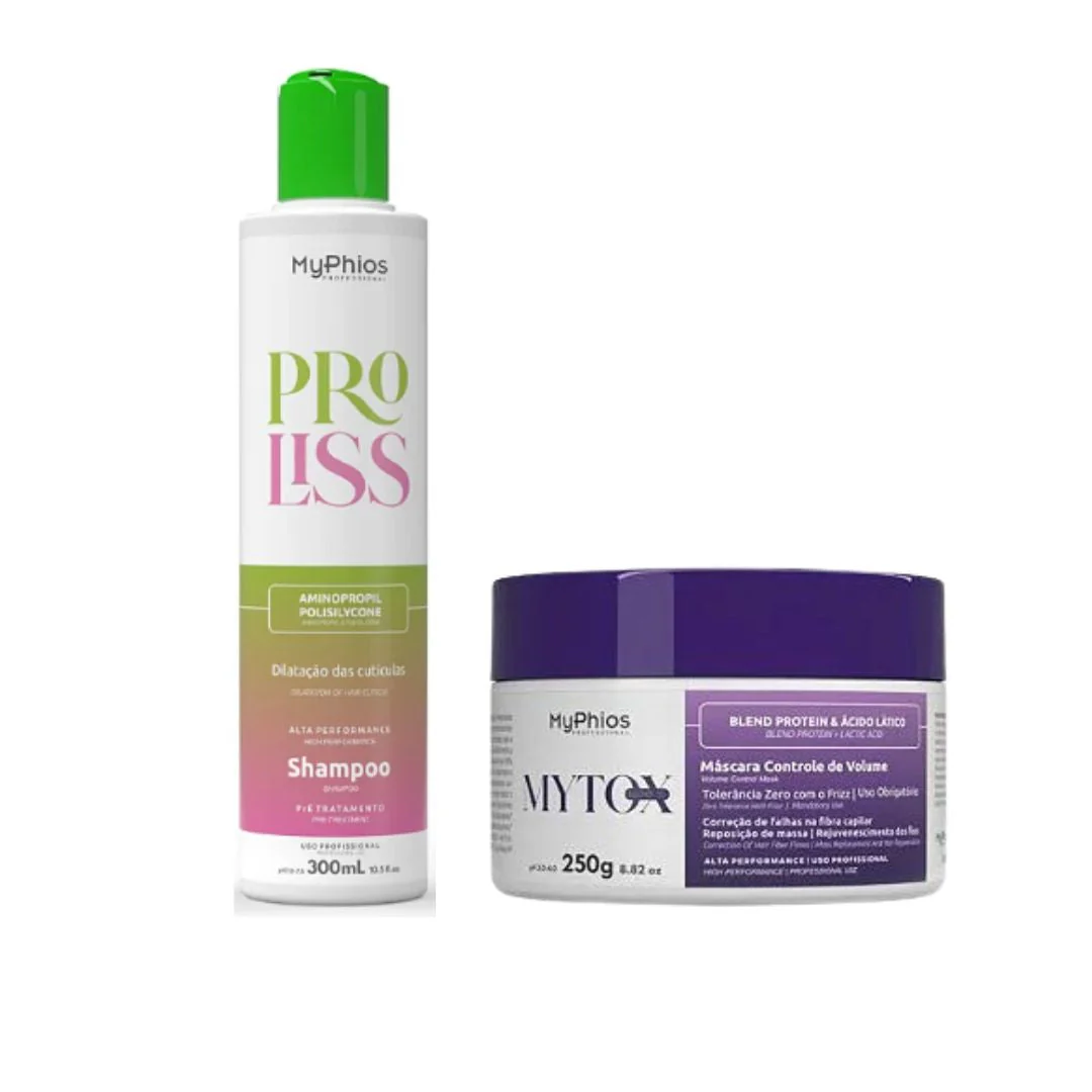 My Phios Cleansing Shampoo + MyTox Blonde Deep Hair Mask Hair Straightening Kit