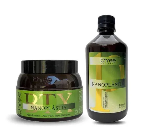 Nanoplasty Deep Hair Mask Realignment Anti Frizz Super Moisturizing 2x500 - Three Therapy