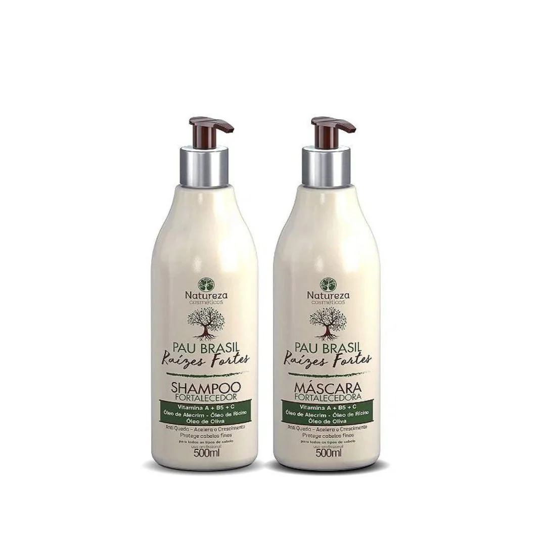 Natureza Cosmetics Pau Brasil Hair Growth Strength Organic Treatment Kit