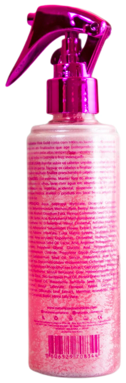 Pink Gold Finisher Pearl Bath Thermal Protector No Frizz Spray 200ml - Natureza - Image 3