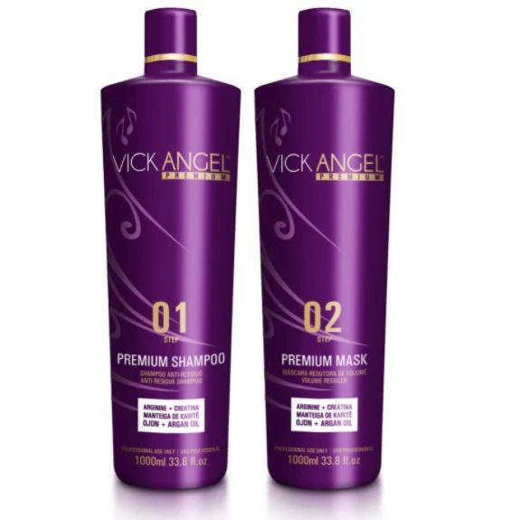 Premium Progressive Brazilian Blowout Keratin Replenishing Kit 2x1L - Vick Angel