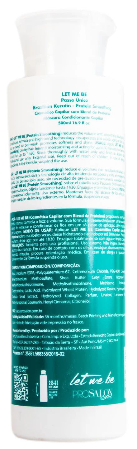 Let Me Be Protein Smoothing Single Step Hair Progressive 500ml - ProSalon - Image 3