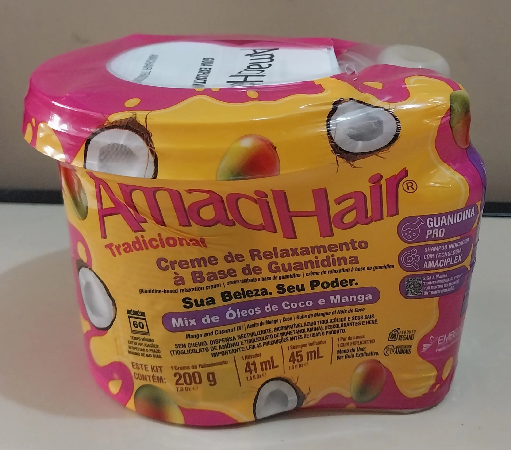 Hair Relaxer Amacihair Shine Straightening Volume Reducer 220g - Embelleze - Image 2