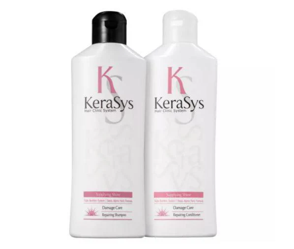 Swiss Edelweiss Extract Ceramides Triple Nutrition Repairing Kit 2x180ml - KeraSys