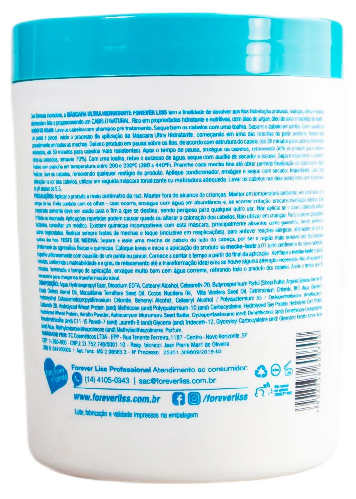 Ultra Moisturizing Mask Organic Deep Hair Mask 1kg - Forever Liss - Image 2
